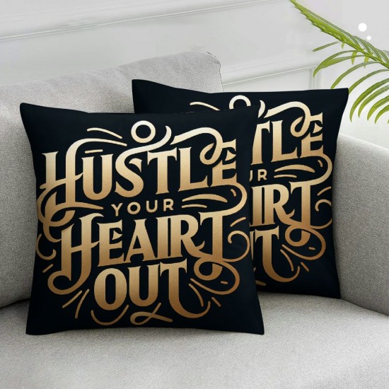 Throw Pillow Cover Your Heart Out Decor Home Sofa Couch Bed Living Room Decorative Cushion Cover Super Soft Pillow Case ()