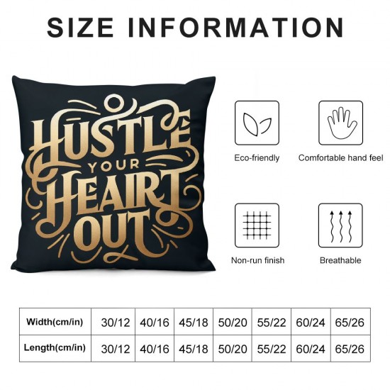 Throw Pillow Cover Your Heart Out Decor Home Sofa Couch Bed Living Room Decorative Cushion Cover Super Soft Pillow Case ()