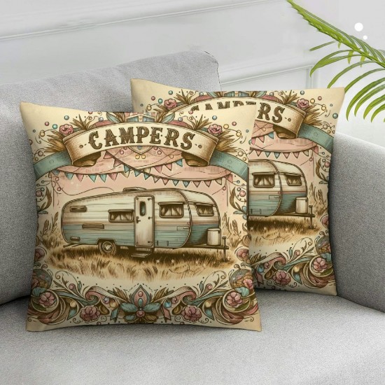  Outdoor Pillow Covers Car Throw Pillow Cases Mobile Coffee Cart Cushion Cover Home Sofa Bedroom Decor" (, 