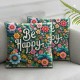 Beautiful Colorful Flowers Decorative Pillow Covers  Decor for Farmhouse Home Sofa Simple Throw Pillow Case Motivational Quote Cushion Cover 