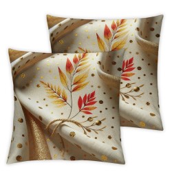  Throw Pillow Covers Autumn Fall Bow-Knot Design Decorative Cushion Cover Pillowcase for Sofa Shams