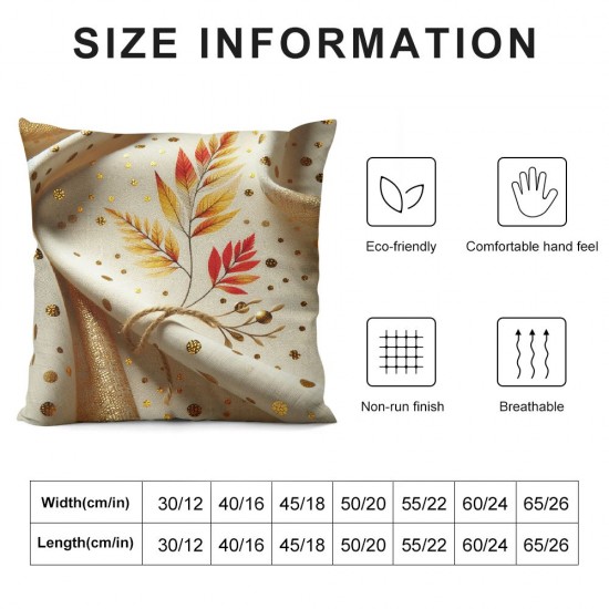  Throw Pillow Covers Autumn Fall Bow-Knot Design Decorative Cushion Cover Pillowcase for Sofa Shams