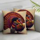 Thanksgiving Pillowcase Pillow Covers Home Decor Turkey with Pumpkin Printed Cushion Case Celebration