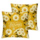 Hello Spring Flowers Pillow Covers White Daisy Outdoor Spring Pillows Decorative Throw Pillows Yellow Pillowcase Farmhouse Pillow Covers Spring Decorations for Home