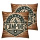 ShareJ Pillow Covers Outdoor Camping Inspirational Quote Rustic Wood Background Cushion Cover RV Car Decor Pillow Cases 