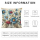 Blue Daisy Flower with Ladybug Pattern Decorative Throw Pillow Covers  Linen Home Pillow Cases Outdoor Garden Decor Cushion Cover 