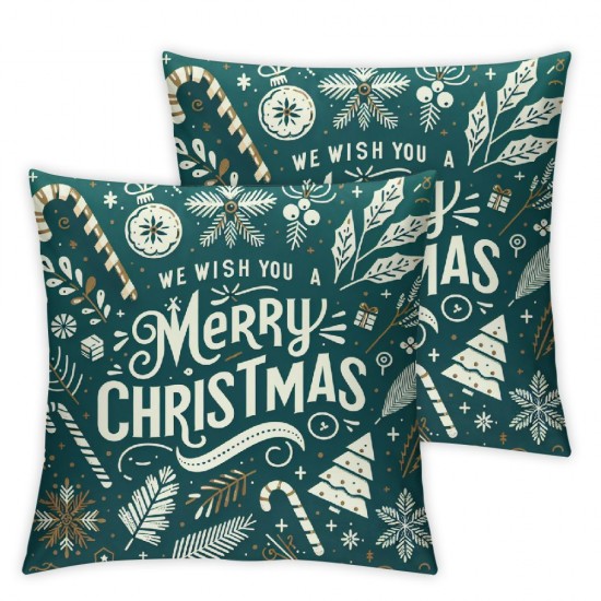  Christmas Pillow Covers Throw Pillow Covers Winter Pillowcase Home Decor Living Room House Decorative Cushion Case for Sofa Couch