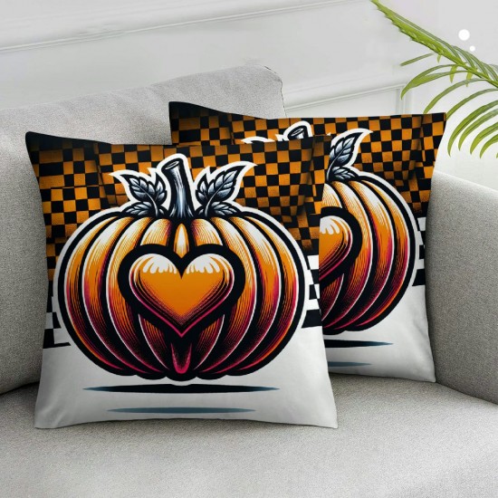  Fall Pillow Covers Pumpkins Throw Pillowcase Love Home Holiday Thanksgiving Home Decor Sofa Bedroom Cushion Case Outdoor Indoor Decorations