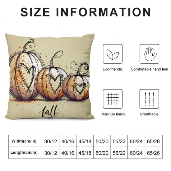  Fall Pillow Covers  Love Fall Pumpkin Hello Fall Throw Pillowcase Thanksgiving Holiday Home Decor Sofa Bedroom Cushion Case Outdoor Indoor Decorations