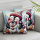  Christmas Pillow Covers Snowman Throw Pillow Covers Winter Pillowcase Home Decor Living Room House Decorative Cushion Case for Sofa Couch