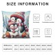  Christmas Pillow Covers Snowman Throw Pillow Covers Winter Pillowcase Home Decor Living Room House Decorative Cushion Case for Sofa Couch