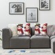  Christmas Pillow Covers  Funny Snowman Throw Pillow Covers Farmhouse Xmas Winter Pillowcase Home Decor Living Room House Decorative Cushion Case for Sofa Couch