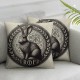 Vintage Rabbit Pillow Cover Decorations Cute Animal Home Decor Throw Pillow Case Cremones De Fenetre Paris Stamps Cushion Cover 