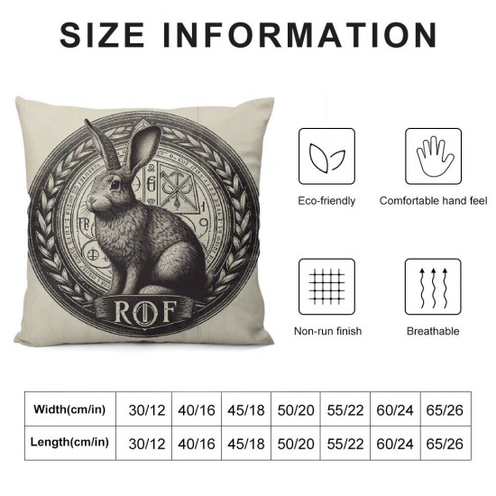 Vintage Rabbit Pillow Cover Decorations Cute Animal Home Decor Throw Pillow Case Cremones De Fenetre Paris Stamps Cushion Cover 