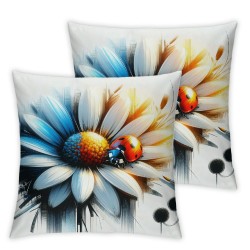  Floral Pillow Covers Spring Summer Decorations Throw Pillow Cover Sunflower Decorative Cushion Case for Sofa Couch Home Bed