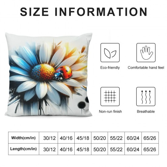  Floral Pillow Covers Spring Summer Decorations Throw Pillow Cover Sunflower Decorative Cushion Case for Sofa Couch Home Bed