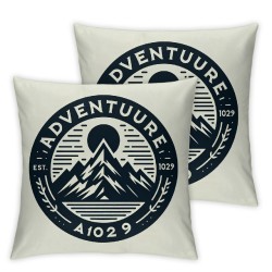 Mountains Pillow Covers Vintage Wilderness Adventure Camping Forest Throw Pillow Covers Outdoor Decorative Pillow Cases Square Cushion Cover (Adventure)