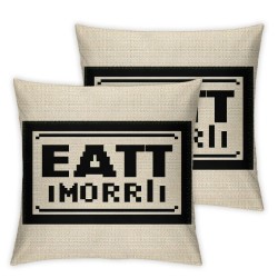 Funny Quotes Throw Pillow Covers Home Bedroom Decor Black White Words Eat More Ass Standard Pillow Cases Cushion Covers  Pillow Shams