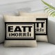 Funny Quotes Throw Pillow Covers Home Bedroom Decor Black White Words Eat More Ass Standard Pillow Cases Cushion Covers  Pillow Shams