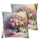 Throw Pillow Cover French Perfume Floral Hand Drawn Watercolor Trend Aroma Design Square Pillowcase for Home Decor  Cushion Case