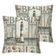  Theme Throw Pillow Covers Beach Pillow Covers Decorative Pillow Cases Home Decor Square 