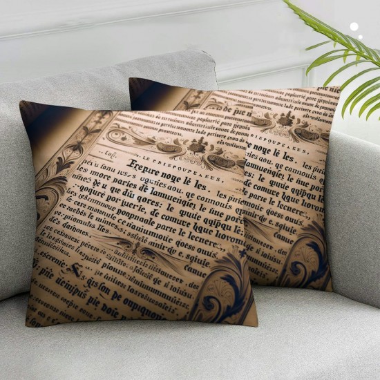 Retro Words with Inspirational Quote Throw Pillow Covers Cute Animal Series Cushion Cover Home Decor 