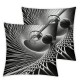  Ball Sports Throw Pillow Cases Retro Black Decorative Pillow Covers Home Decor Pillowcase Gifts for Lovers (Black )