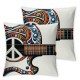  Throw Pillow Covers Electric Guitar Decorative Pillow Cases Modern Home Decor Square Pillowcases