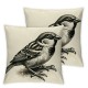 Vintage Sparrow Bird and Tree Leaves Decorative  Throw Pillow Case for Home Decor Cushion Cover Pillowcase 