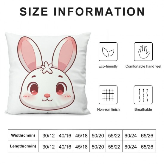 Cute Rabbit Bunny Ass Pillow Covers Grey and White Holiday Farmhouse Throw Pillow Cases Spring Decorations Cushion Cover for Home Sofa Outdoor