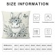  Throw Pillow Covers Cute Animal Brown Rabbit Pillow Cases Spring Flower Leaf Butterfly Decorations Cushion Cover for Sofa Couch