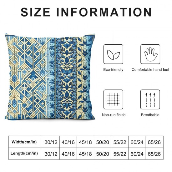 Blue and Yellow Geometric Pillow Covers odern Sofa Throw Pillow Covers Home Sweet Home Quote Decorative Outdoor Square Pillow Case for Couch Bed