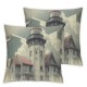 =Decorative Pillow Cover Waiting Lighthouse Throw Pillow Cases Home Decor Indoor Gift Kitchen Garden Sofa Bedroom Car Living Room=Super Soft Pillowcase