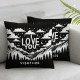 Inspirational Quote Throw Pillow Covers I Know I Love You  Home Decor Pillow Case Black Cushion Cover with Warm Words Sofa Square 