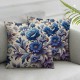 Green Plant Floral Pillow Covers  Watercolor Purple Lavender Decorative Pillow Case Spring Summer Decorations for Home Sofa Couch