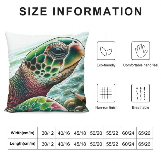  Throw Pillow Covers Coastal Ocean Park Decorative Pillow Case Outdoor Cushion Cover for Sofa Couch Bedroom