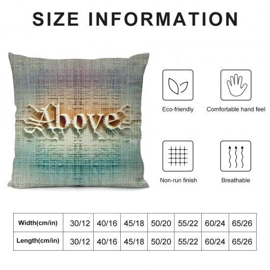 Warm Words Decorative  Throw Pillow Case Classical Saying Love Above All Things Vintage Style Cushion Cover 