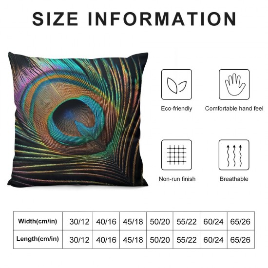 Colorful Throw Pillow Cover Nature Pattern Cushion Case Home Sofa Decor Toss Pillow Pillowcases (PF)