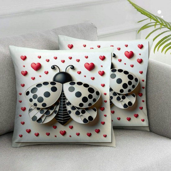 Red Pillow Cover Red Valentine's Day Throw Pillow Case Square Cushion Cover Sofa Couch Home Valentine's Day Decorations