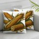  t of Farm Fresh Vegetables Throw Pillow Covers Vintage Wood Grain Pattern Farmhouse Decorative Burlap Linen Cushion Cover