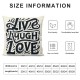 Live Laugh Love Motivational Sign  Home Decorative Throw Pillow Covers Cushion Case with Words for Book Lover Sofa Couch 