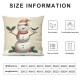 Hello Snowman Pillow Covers Bird's Nest Decor Retro Holiday Throw Pillow Covers for Christmas Decorations (Snowman Theme