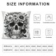 Halloween Skull Pillow Covers Square Decor Black with Flower Butterfly Decoration Throw Pillow Case Cushion Cover for Kitchen Sofa (Skull,