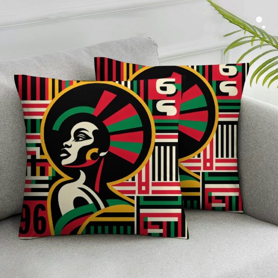  Pillow Covers Throw Pillow Covers June Free Day Emancipation Day Pillowcase Cushion Case Decor for Sofa Couch