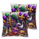  Mardi Gras Pillow Covers  Throw Pillow Covers Fleur De Lis Living Room Decorative Pillowcase Cushion Case for Sofa Couch