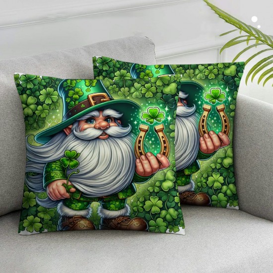  St Patricks Day Pillow Covers Throw Pillowcase Farmhouse Home Sofa Decor Pillowcase Happy Decoration Cushion Cases