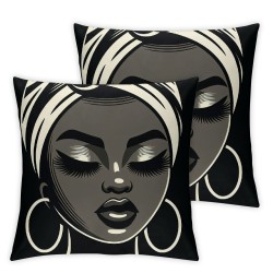  Christmas Pillow Covers African American Santa Throw Pillow Covers Pillowcase Home Decor Living Room House Decorative Cushion Case for Sofa 