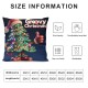 Christmas Pillow Covers Pink Throw Pillows Snowman Tree Retro Pillowcase Home Decor Living Room House Decorative Cushion Case for Sofa Couch