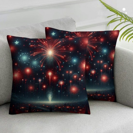   of July Pillow Covers  Let Freedom Ring Patriotic Throw Pillow Covers Independence Day Memorial Day American Flag Cushion Case Pillowcase Decorations for Sofa Couch