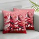  Christmas Pillow Covers Christmas Pink Trees Throw Pillow Covers Pillowcase Home Decor Living Room House Decorative Cushion Case for Sofa Couch